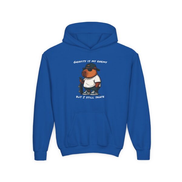 Youth Heavy Blend Hooded Sweatshirt with Cute Capybara Design – Warm, Cozy, and Perfect for Kids