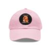 2390844431374077215_2048.jpeg Dad Hat with Leather Patch (Round) - Capybara design