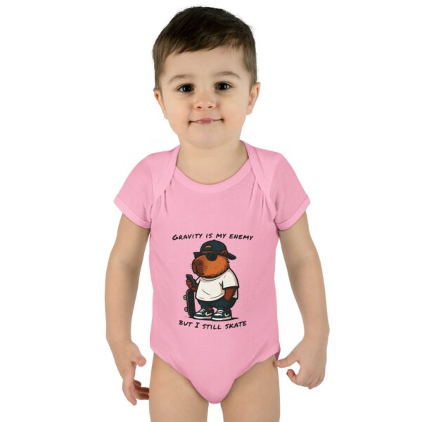 Infant Baby Rib Bodysuit with Cute Capybara Design – Soft, Comfortable, and Perfect for Your Little One