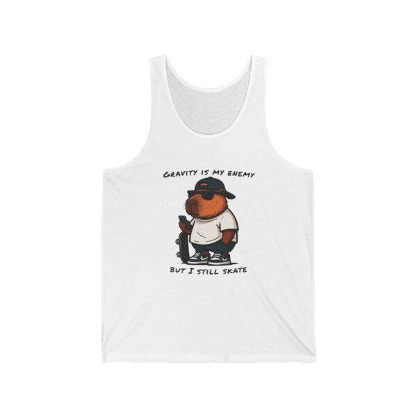 Unisex Jersey Tank Top with Cute Capybara Design – Perfect for Summer Style