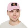 Dad Hat with Leather Patch (Rectangle) - Capybara design