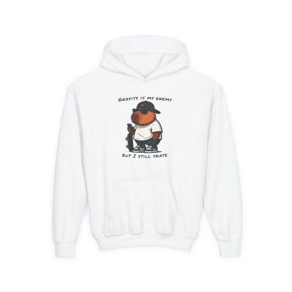 Youth Heavy Blend Hooded Sweatshirt with Cute Capybara Design – Warm, Cozy, and Perfect for Kids