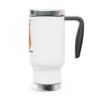 Capybara Stainless Steel Travel Mug with Handle – Durable 14oz Insulated Mug with Cute Capybara Design