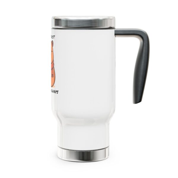 Capybara Stainless Steel Travel Mug with Handle – Durable 14oz Insulated Mug with Cute Capybara Design