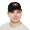 Dad Hat with Leather Patch (Round) - Capybara design