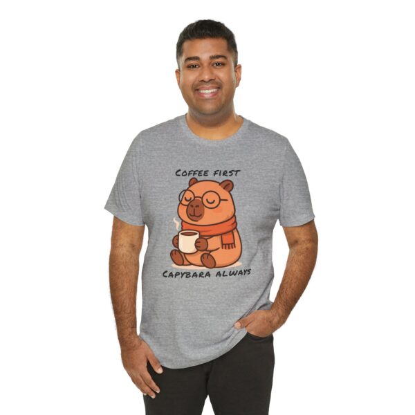 Unisex Jersey Short Sleeve Tee with Adorable Capybara Design – Soft and Stylish T-Shirt