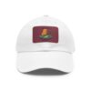 Dad Hat with Leather Patch (Rectangle) - Capybara design