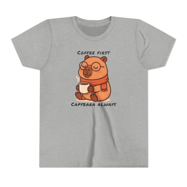 Youth Short Sleeve Tee with Cute Capybara Design – Soft, Fun, and Perfect for Everyday Wear