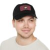 Dad Hat with Leather Patch (Rectangle) - Capybara design
