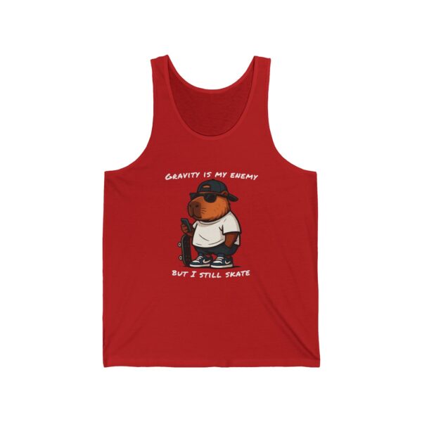 Unisex Jersey Tank Top with Cute Capybara Design – Perfect for Summer Style
