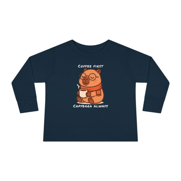 Toddler Long Sleeve Tee with Adorable Capybara Design – Soft, Warm, and Fun for Everyday Wear