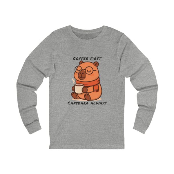 Unisex Jersey Long Sleeve Tee with Unique Capybara Design – Comfortable and Stylish Top