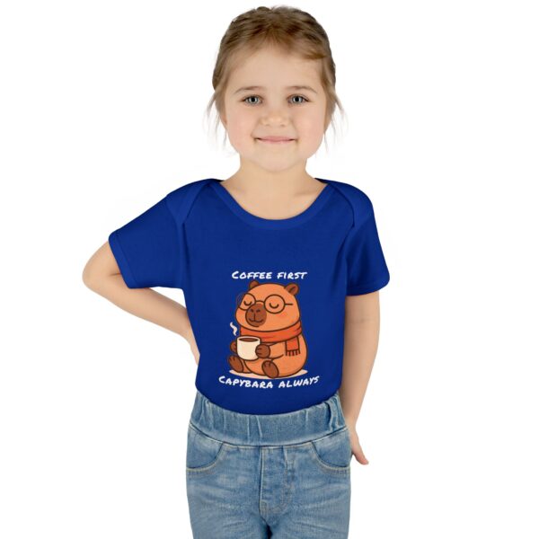 Infant Baby Rib Bodysuit with Cute Capybara Design – Soft, Comfortable, and Perfect for Your Little One