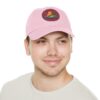 3638006634400594136_2048.jpeg Dad Hat with Leather Patch (Round) - Capybara design