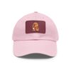 Dad Hat with Leather Patch (Rectangle) - Capybara design