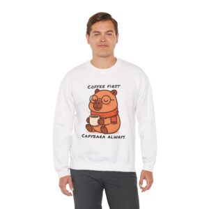 Unisex Heavy Blend™ Crewneck Sweatshirt with Cute Capybara Design – Embrace Comfort Every Day