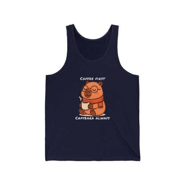 Unisex Jersey Tank Top with Cute Capybara Design – Perfect for Summer Style