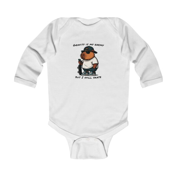 Infant Long Sleeve Bodysuit with Cute Capybara Design – Soft, Cozy, and Perfect for Baby's Everyday Comfort