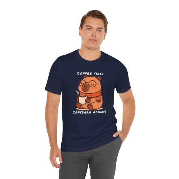 Unisex Jersey Short Sleeve Tee with Adorable Capybara Design – Soft and Stylish T-Shirt