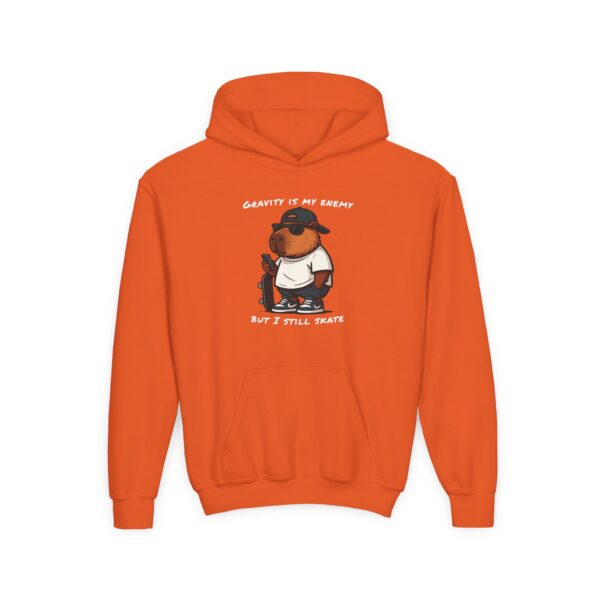Youth Heavy Blend Hooded Sweatshirt with Cute Capybara Design – Warm, Cozy, and Perfect for Kids