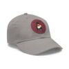 Dad Hat with Leather Patch (Round) - Capybara design