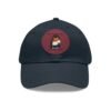 Dad Hat with Leather Patch (Round) - Capybara design