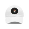 Dad Hat with Leather Patch (Round) - Capybara design