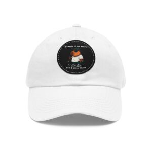 Dad Hat with Leather Patch (Round) - Capybara design