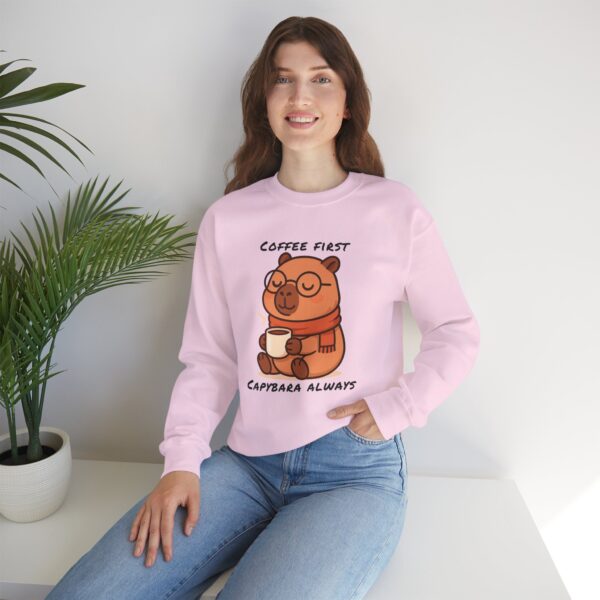 Unisex Heavy Blend™ Crewneck Sweatshirt with Cute Capybara Design – Embrace Comfort Every Day