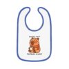 Baby Contrast Trim Jersey Bib with Adorable Capybara Design – Soft, Stylish, and Perfect for Messy Mealtime