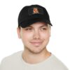 Dad Hat with Leather Patch (Rectangle) - Capybara design