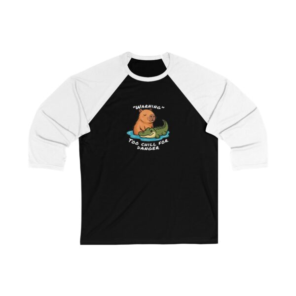 Unisex 3/4 Sleeve Baseball Tee with Adorable Capybara Design – Perfect Casual Wear
