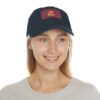 Dad Hat with Leather Patch (Rectangle) - Capybara design