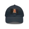 Dad Hat with Leather Patch (Rectangle) - Capybara design