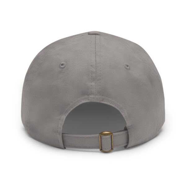 Dad Hat with Leather Patch (Rectangle) - Capybara design
