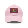 Dad Hat with Leather Patch (Rectangle) - Capybara design