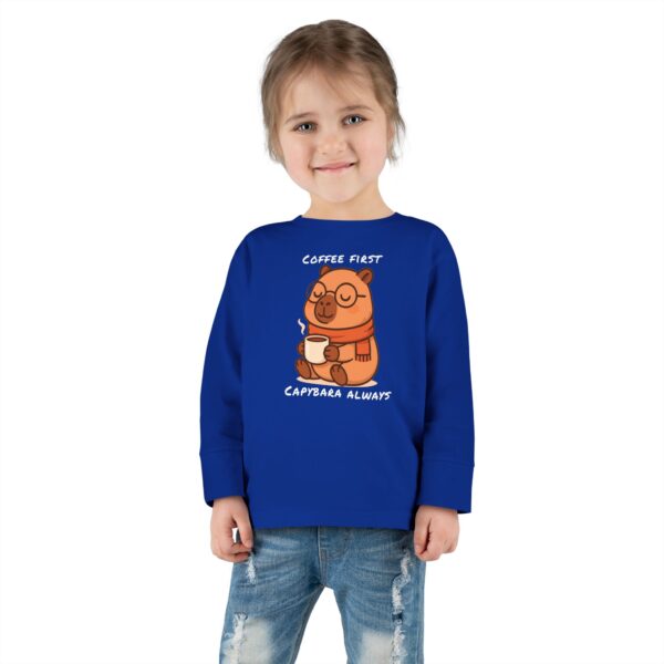 Toddler Long Sleeve Tee with Adorable Capybara Design – Soft, Warm, and Fun for Everyday Wear