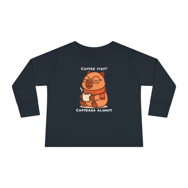 Toddler Long Sleeve Tee with Adorable Capybara Design – Soft, Warm, and Fun for Everyday Wear
