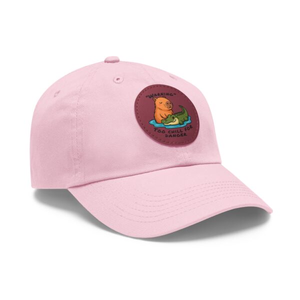 4637571350741801295_2048.jpeg Dad Hat with Leather Patch (Round) - Capybara design
