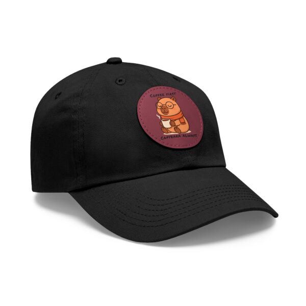 464424138702913929_2048.jpeg Dad Hat with Leather Patch (Round) - Capybara design