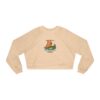 Women's Cropped Fleece Pullover with Cute Capybara Design – Cozy, Trendy, and Fun