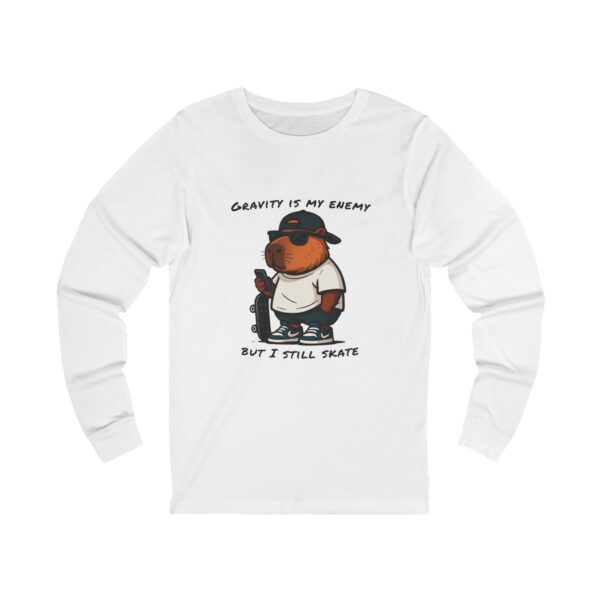 Unisex Jersey Long Sleeve Tee with Unique Capybara Design – Comfortable and Stylish Top
