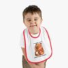 Baby Contrast Trim Jersey Bib with Adorable Capybara Design – Soft, Stylish, and Perfect for Messy Mealtime