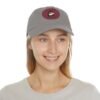 Dad Hat with Leather Patch (Round) - Capybara design