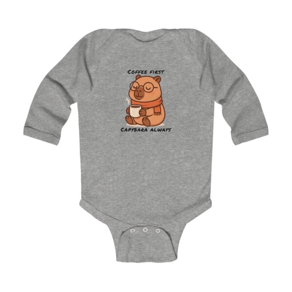 Infant Long Sleeve Bodysuit with Cute Capybara Design – Soft, Cozy, and Perfect for Baby's Everyday Comfort