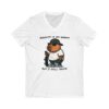 Unisex Short Sleeve V-Neck T-Shirt with Cute Capybara Design – Comfortable Casual Wear