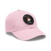 Dad Hat with Leather Patch (Round) - Capybara design