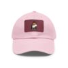 Dad Hat with Leather Patch (Rectangle) - Capybara design