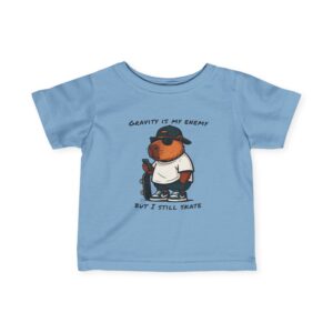 Infant Fine Jersey Tee with Adorable Capybara Design – Soft, Comfy, and Perfect for Little Explorers