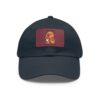 Dad Hat with Leather Patch (Rectangle) - Capybara design